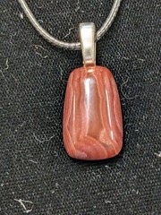 Dark Red Jasper pendant stone necklace #68