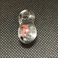 HANDBLOWN GLASS PENDANT – Mushroom Design – 1 Inch – One Of One Art