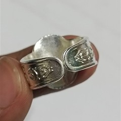 A silver-plated ring Egyptian pharaonic unique handmade piece of jewelry.