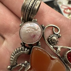 Artisan Handmade Silver Tone Dangle Leaf Earrings & Pendant Jewelry Lot Fall SEE
