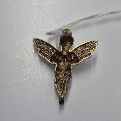 Gold White Stone Angel Pendant .43 C.T.W. 10K Yellow Gold 2.4g (GO1066148)