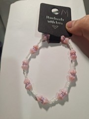 Handmade with love Medium Beaded Glass Flower Bracelet