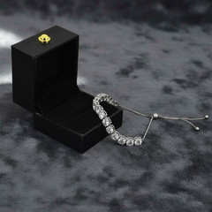 17 Ct White Diamond Tennis Bracelet, Adjustable Style – Free Diamond Studs