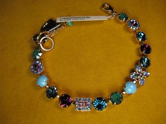 MARIANA BRACELET SWAROVSKI CRYSTALS MOSAIC GREEN PURPLE TURQUOISE MULTI Flower