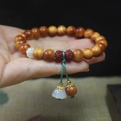 8mm Natural Cypress Wood Prayer Bead Bracelet— Fashionable Women’s Bracelet