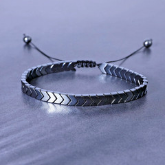 Handmade Natural Hematite Bracelet Healing Reiki Gemstone Women Men Bracelet