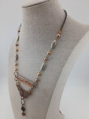 UNIQUE mixed metals inspirational ‘ PINKY SWEAR’ butterfly pendant necklace
