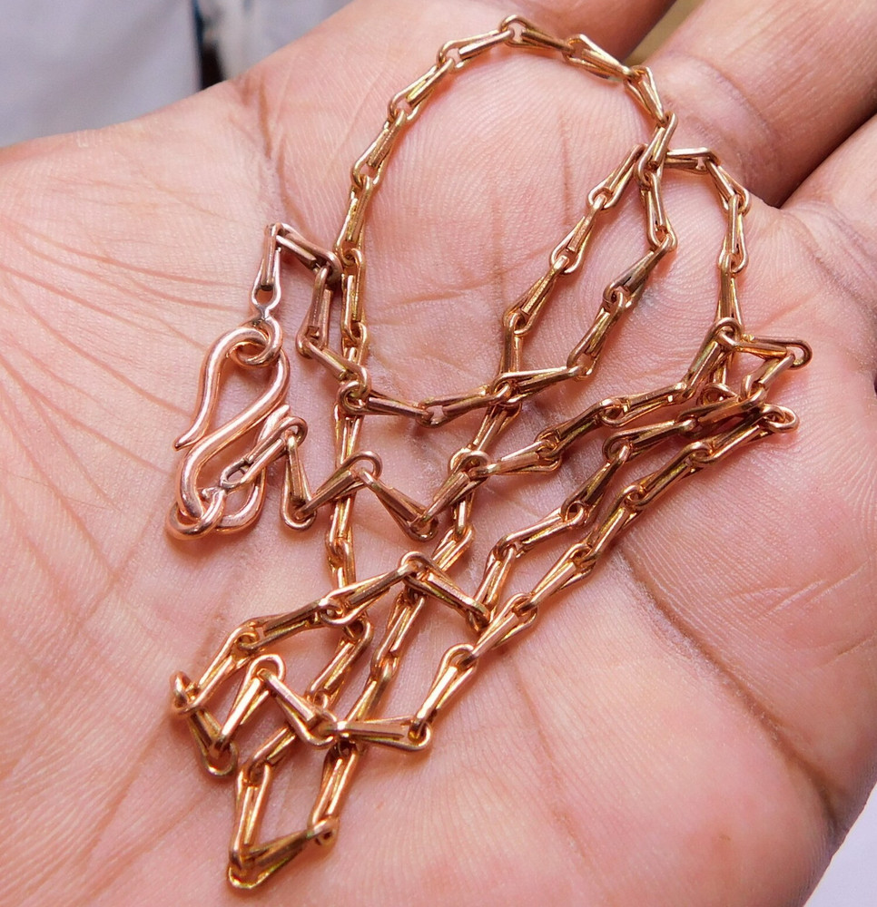 16 inch Pure Copper V Link Chain Necklace, Healing Copper Jewelry Spiritual