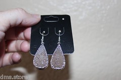 27 mm Length Druzy Pair of Earrings from Brazil R370
