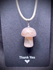 Flower Agate Mushroom Earring Necklace Set
