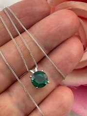 Natural 2ct Certified Emerald Necklace Emerald Jewelry Emerald Pendant 18kt GOLD