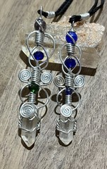 Quartz Crystal Wand Pendants, Set of 2 Crystal Pendants, Gift for Friends