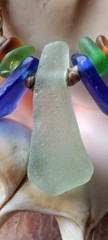Hawaii Sea Glass Necklace Beach Sinew Braid Aloha Adjustable Men Women Teen