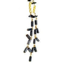 Authentic Gold Filled 1-20 14K Unique Hematite Crafted Anklet Brac 10″ adjust 9
