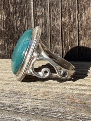 Skaggs Jasper Ring Sterling Silver Adjustable