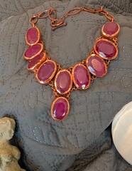 Kashmir Ruby in Copper Necklace, Cleaned and Polished, Ships from USA ~ Boudoir
