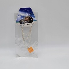 Orange 17″ Genuine Shell Necklace Jewelry (Mixed) *Read Disc*