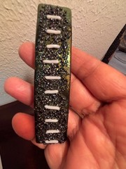 Art Glass Multicolor Artisan Handcrafted Dichroic Glass Hair Barrette PAIR