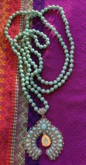 60 inch turquoise tone in howlite necklace