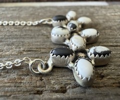 Sterling Silver Native Style SW Otteson Bros White Buffalo Bar Style Necklace