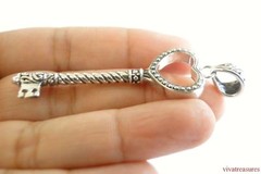 Sterling Silver Key No Stone 925 Pendant