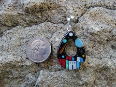 3 PC SET Old Pueblo Galaxy Micro Inlay Gemstone Opal Sterling Silver 925 AP49