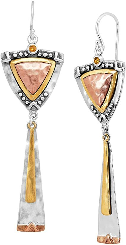 Silpada 925 Sterling Silver Brass Copper Earrings W3378