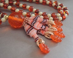OOAK Artisan Sautoir Necklace Created from Vintage Beads (1930s–1970s)