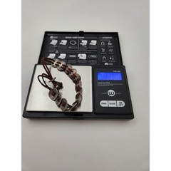 Artisan Disc Bracelet Unisex 7.5 Brown Silver 925 Sterling Hammered Boho Woven