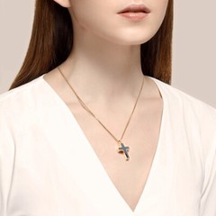 Stainless Steel Cross Memorial Cremation Ashes Urn Pendant Necklace Keepsake Urn