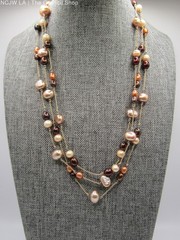 18.5″ Multi-Strand Freshwater Baroque Pearl Necklace