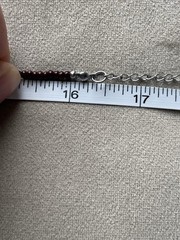 TIGER’S EYE Charm Dainty Choker Necklace 16.5” Chocolate Brown Czech Seed Beads