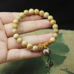 8mm Milk-Scented Wood Bracelet, Bodhi Lotus-Style Yoga Bracelet Mala Beads