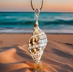 Large Tulip Shell Necklace Jewelry Beach Treasures Seashells Natural Ocean Shell