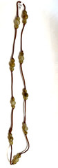 Artisan Brown Leather Cord Bead Necklace 2 Queen Bs Texas Made