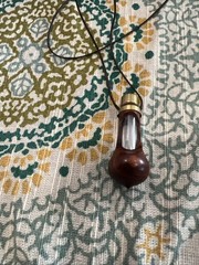 WOODEN PENDANT- CLASSIC BOCOTE WOOD WITH WINDOW