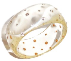 Sobral Strass PB34 Crystal Rhinestone Clear Artist Made Bangle Bracelet