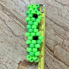Handmade Frog Pony Bead Bracelet 3D Kandi Cuff Kawaii Kidcore Rave Jewelry