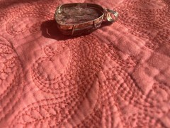 Rhodochrosite Carved Rose Pendant