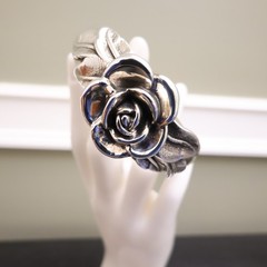 Or Paz bracelet rose sterling silver 925 handmade artisan finished signed 6.75in