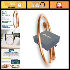 Hand Forged 100% Pure Copper Bracelet – Solid High Gauge, Stylish Health Benefit