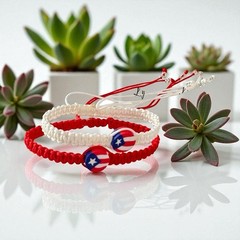 MIX & MATCH!❤️ SET OF 2 ! Puerto Rico Flag Bracelet Adjustable Bracelet Set