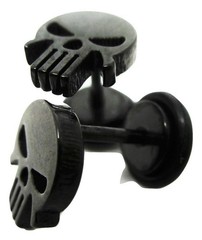 Skull Metal Cutout Stud Post Earrings – New – Pair! – 4 Colors to Choose From