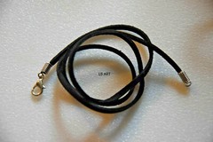 Made In USA Fused Glass Pendant with 18″ Soft Leather Necklace P3