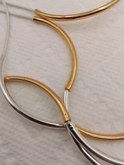 lizzy james 4 Strand Silver And Gold wrap bracelet