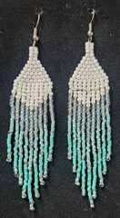 Handmade Japanese Seed Bead Bohemian Native Style Tassel Fringe Earrings