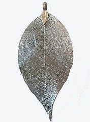 55-75mm Natural Leave Gun Black Plated Pendant – Real Nature Walnut Tree Leaf