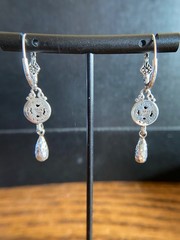 Sarda,Bali Handmade,Sterling & Quartz “Odyssey Black Knight” Earrings