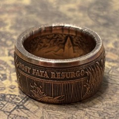 COPPER Phoenix Coin Ring – EDC Reminder Coins – Size 7-14 USA United States Rise