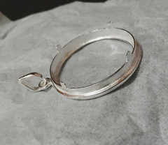 925 Sterling Silver Bezel Blanks, Coin Blanks, Coin Trays, Prong Bezel Setting